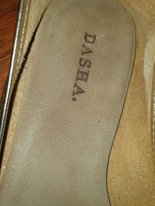 Vand balerini aurii din piele naturala Dasha 38