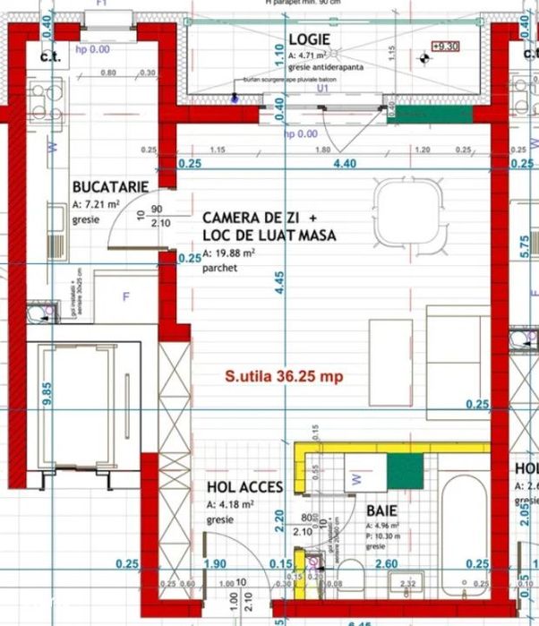 Apartament 1 camera cu nisa dormitor/ Finisat/ Etaj intermediar