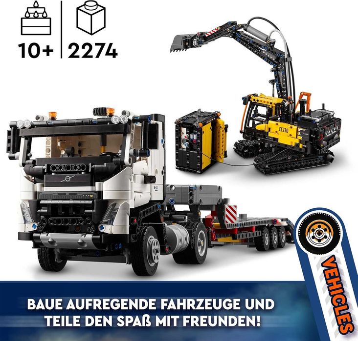 LEGO Technic Volvo FMX Truck with EC230 Electric Crawler Excavator!