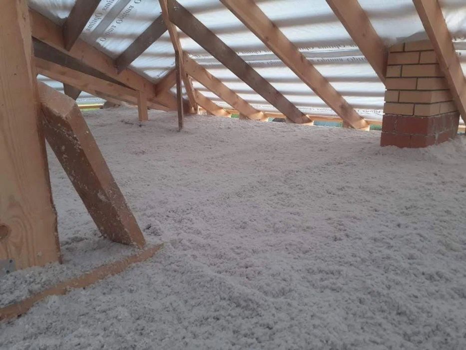 Утепления крыши эковата