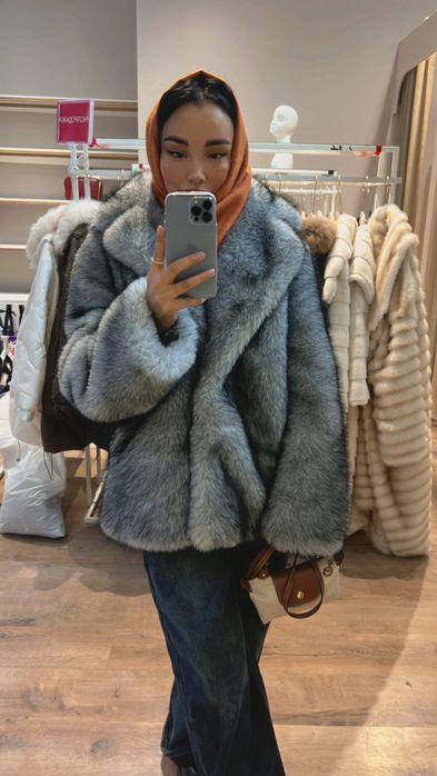 Трендовый эко полушубка