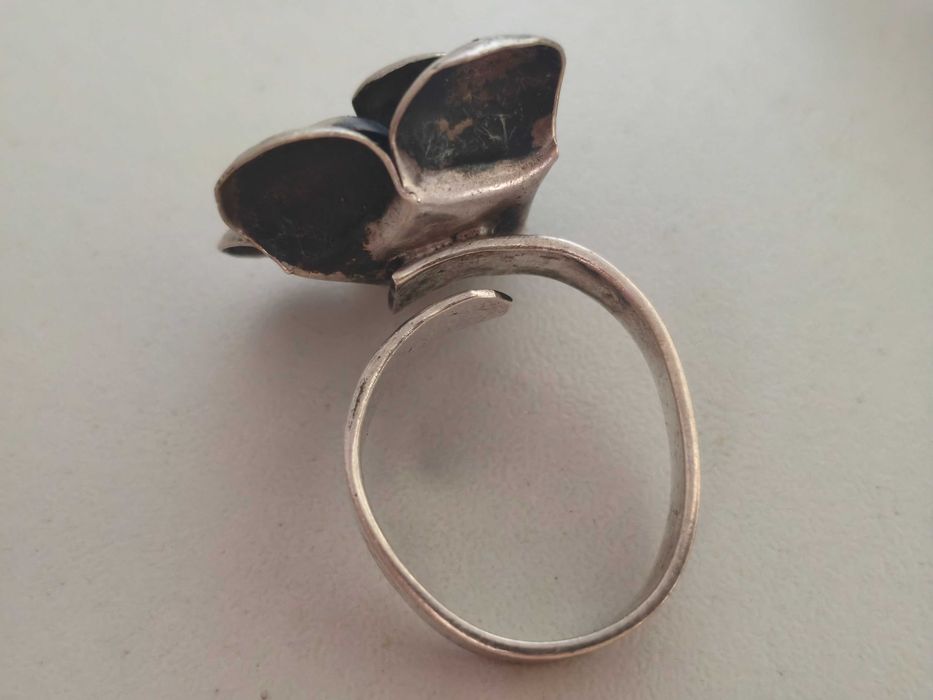 Серебро. 925 проба. Браслет и кольцо "Роза".