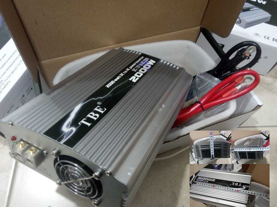 качественный inverter 12/24v 220v TBE 2000w  ИНВЕРТОР преобразователь