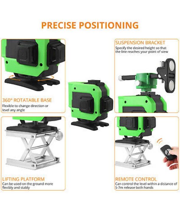 Aparat cu laser verde 4 acumulatori