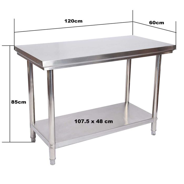 Masa Inox 100x60x85cm cu Polita Jos – Factura Transport GRATUIT