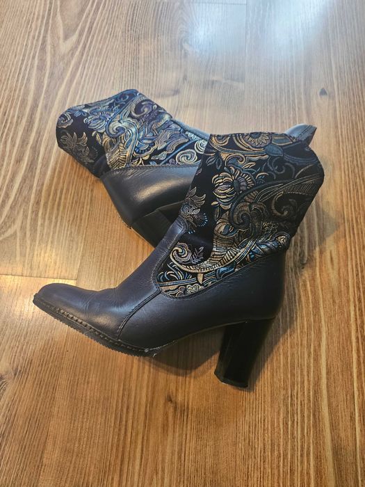 Cizme scurte piele naturala