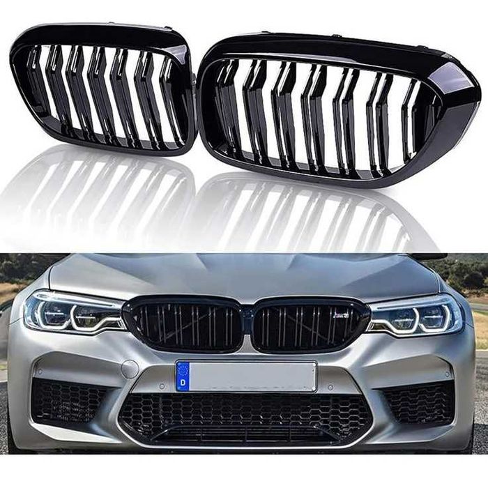 Grile Duble Radiator Nări Negru Lucios M BMW Seria 5 G30 G31 G38 M5