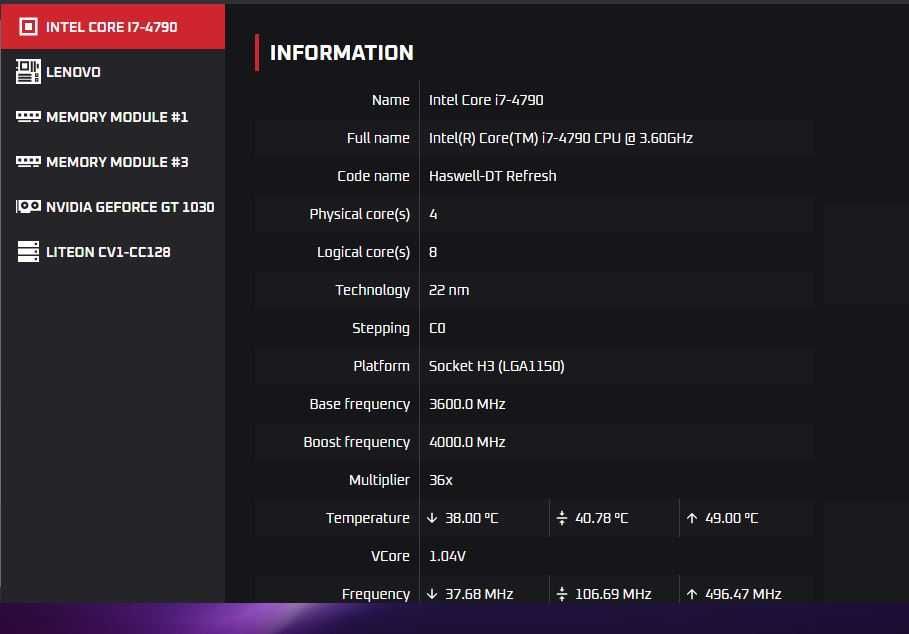 Procesor I7 4790 3.60GHz socket 1150