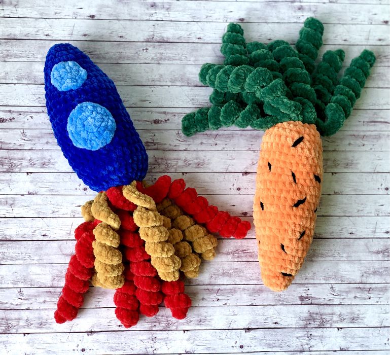 Вязанные Игрушки-погремушки для малышей