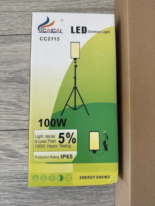 Lampa led cu trepied pentru pescuit de noapte, 100w, IP 65