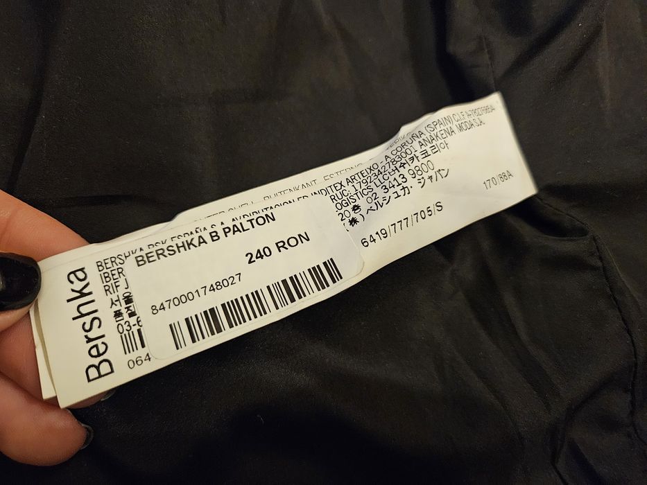 Palton M Bershka bărbați toamnă