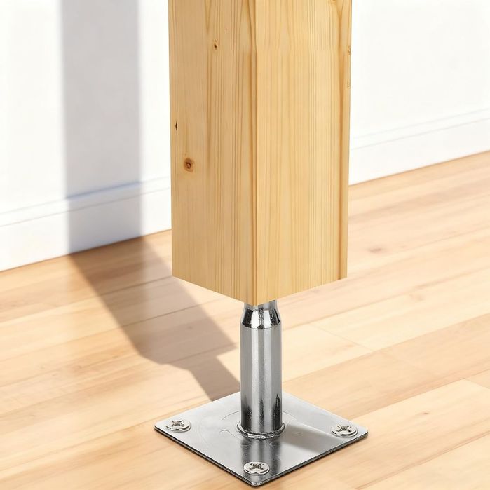 Suporți zincați stâlpi lemn