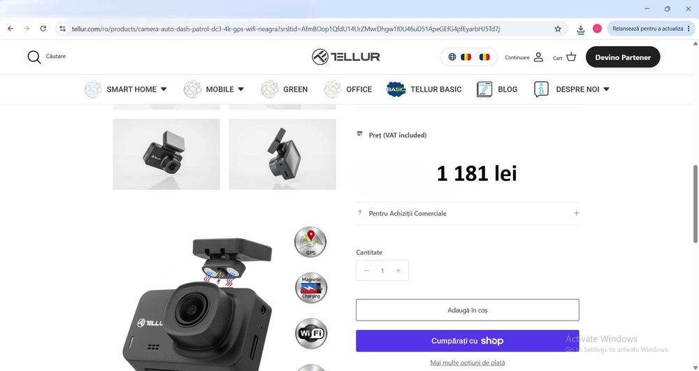 Camera auto 4K,senzor SONY,Sigilata