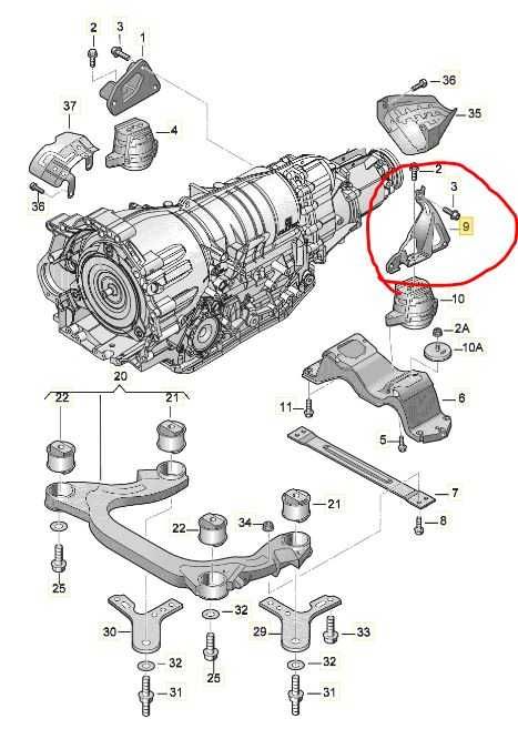 Скоба/тампон за монтаж на скоростна кутия