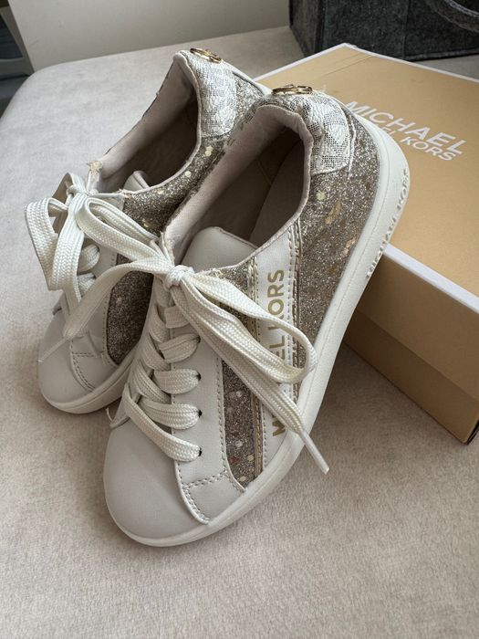Детски маратонки Michael Kors в бежово