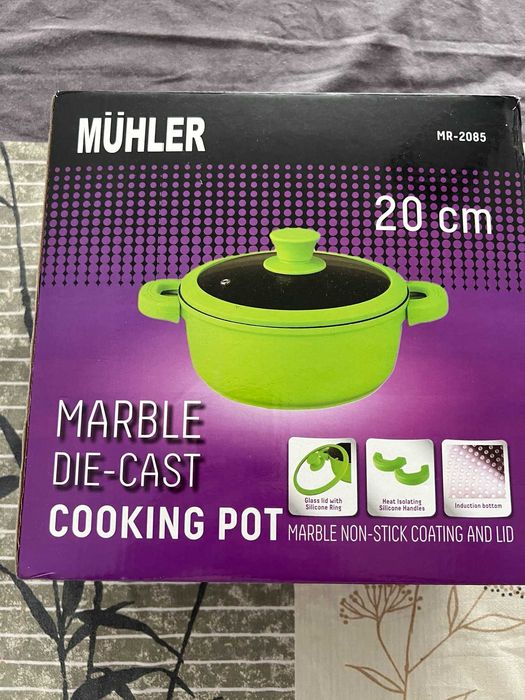 Чисто нова мраморна тенджера за готвене. Само за 35 лева.