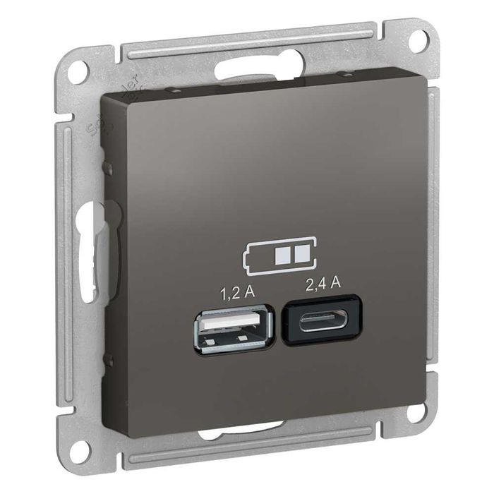 Schneider Electric. AtlasDesign. Розетка USB A+С. В цветах.