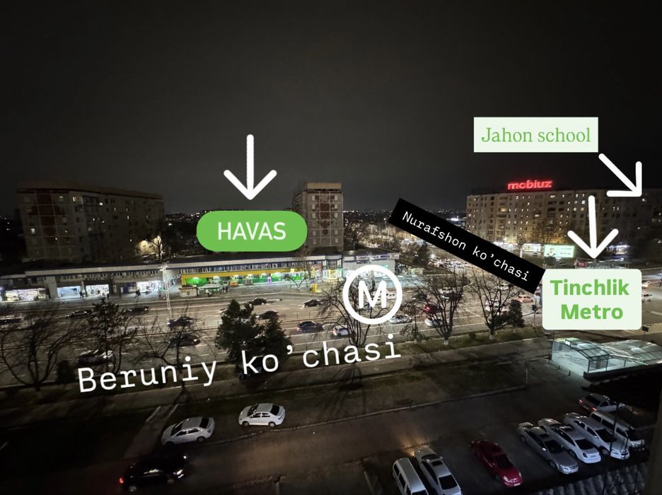 Tinchlik metro yonidan kvartira hamma sharoitlari bilan