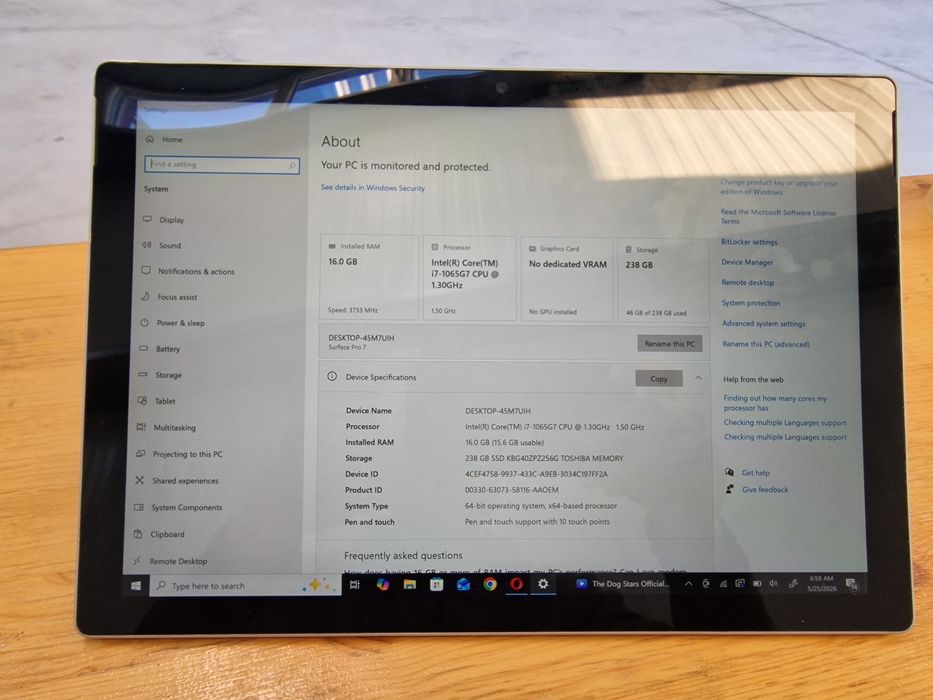 Tableta Microsoft Surface pro 7