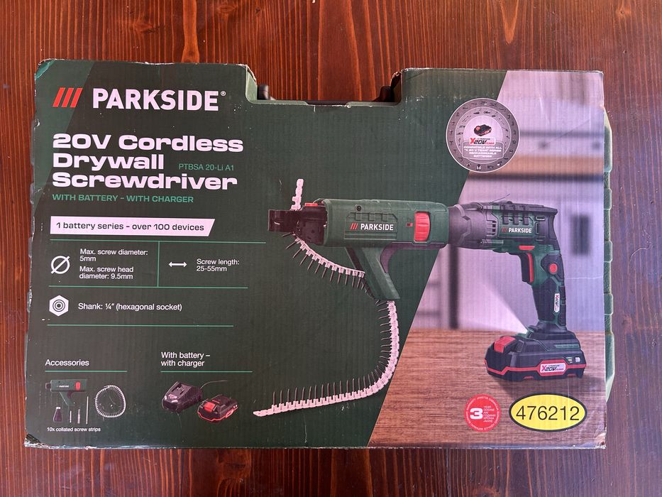 Surubelnita fara fir pentru rigips Parkside