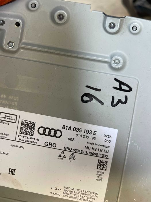 Unitate Navigatie MMI MIB Audi A3 Q3 Q2 81A035193E