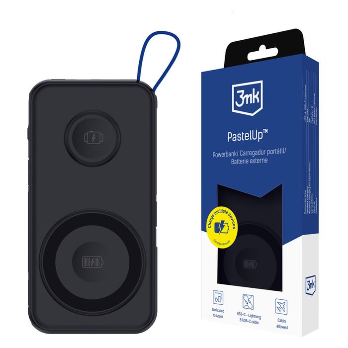 ПРОМО - Външна батерия 3MK 10000mAh, безжично зареждане + подарък