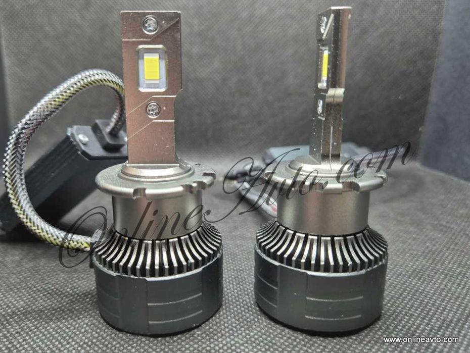 Ново! D1S/D2S/D3S/D4S Крушки LED 90W 8800Lm +280% Canbus 6500k D2H