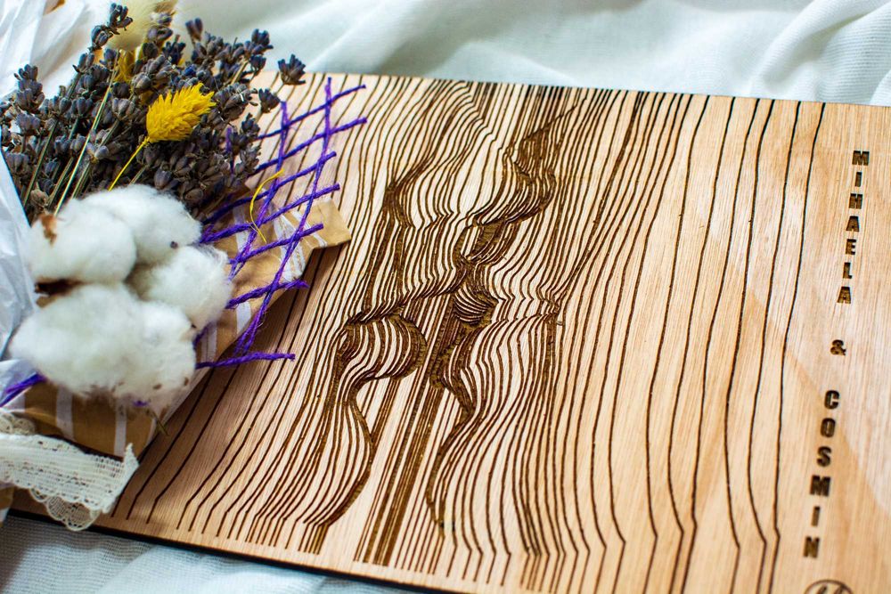 Album foto lemn nunta guestbook photobook jurnal personalizat