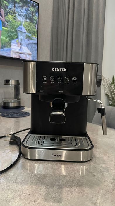 Кофеварка CENTEK,черный, серебристый