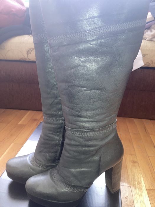 Високи ботуши от естествена кожа