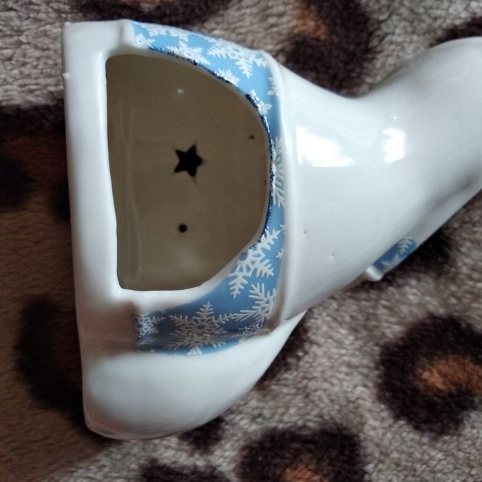 Дед мороз керамический. Подсвечник