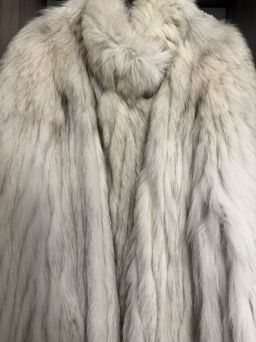 Blană naturală din vulpe polară, vintage