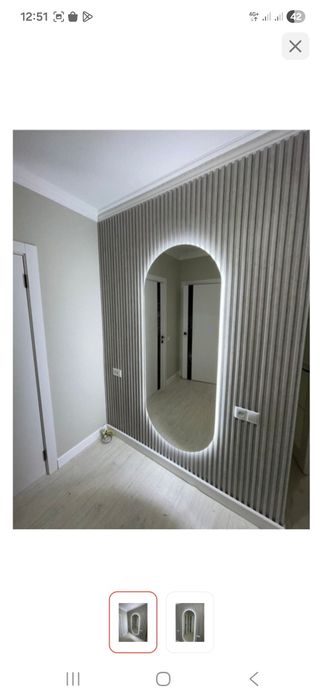 Зеркало подсветкой + установка