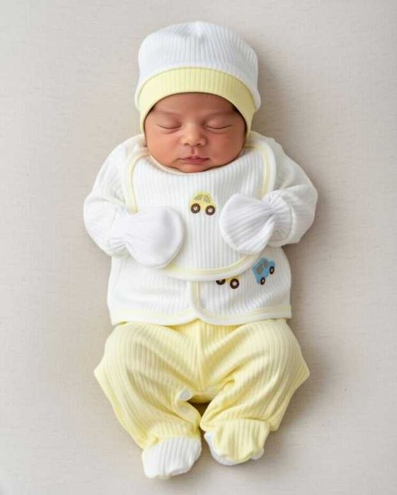 Комплект дрехи за новородено бебе – 100% Памук Комплект бебешки дрехи от 8 части - за по-голям избор от дрехи ( www.littlelandbg.com )