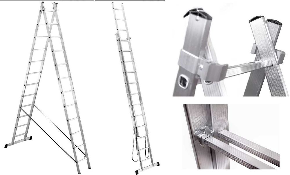 Алюминиевые лестницы турецкого бренда Perilla 2х ярусные