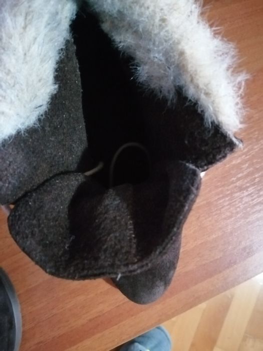 Ghete de piele  îmblănite cu platforma cadeenzza