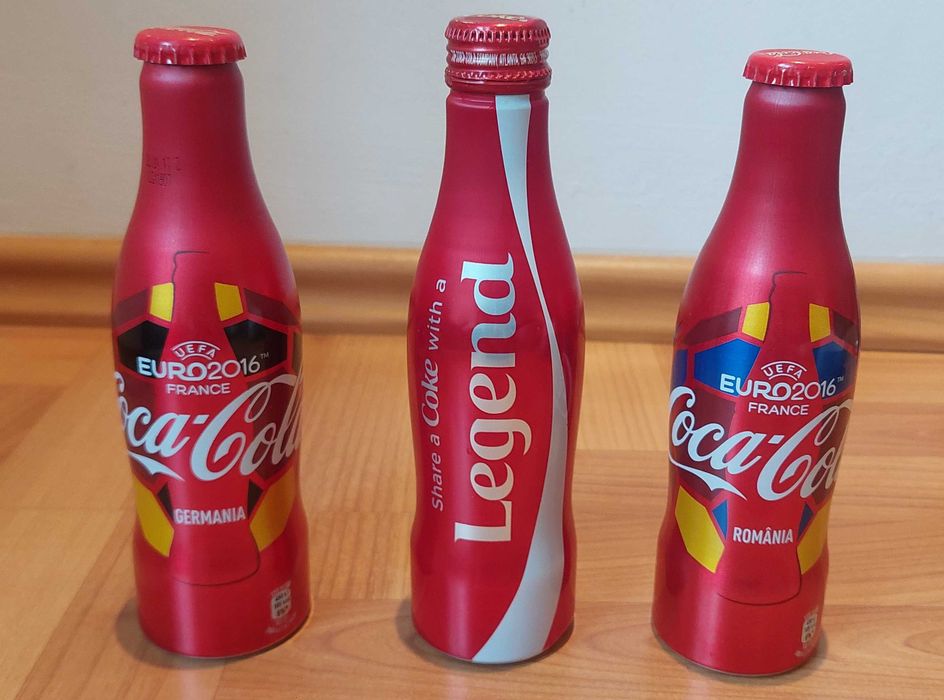 COCA-COLA EURO 2016 - 3 sticle sigilate - Editie limitata ! RARE !
