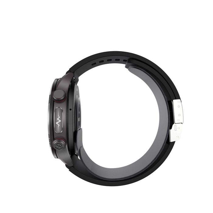 Smartwatch cu Tensiometru cu curea gonflabila, ECG,etc,Negru,2.06" AMOLED