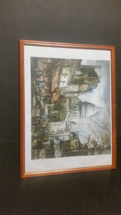 3 картини с пейзажи от най известните забележителности в Париж.