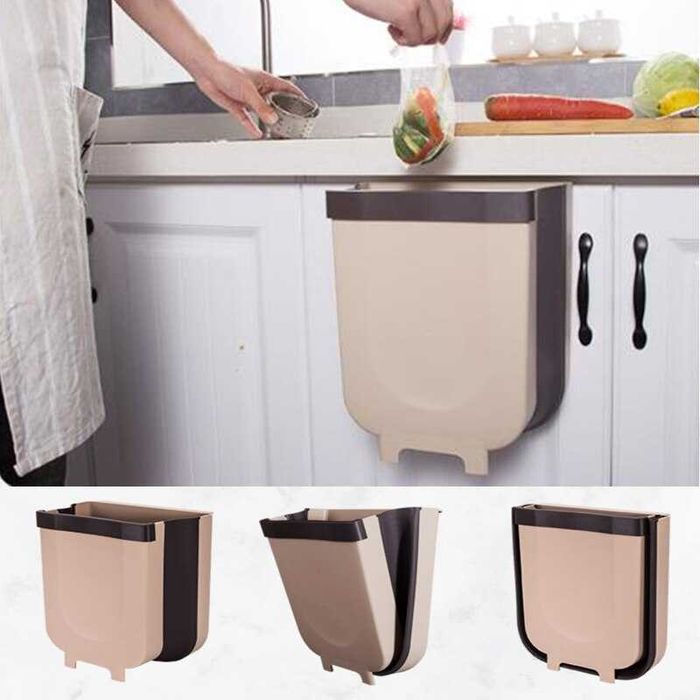 Сгъваем кош за боклук, кош за окачане на врата 9 литра