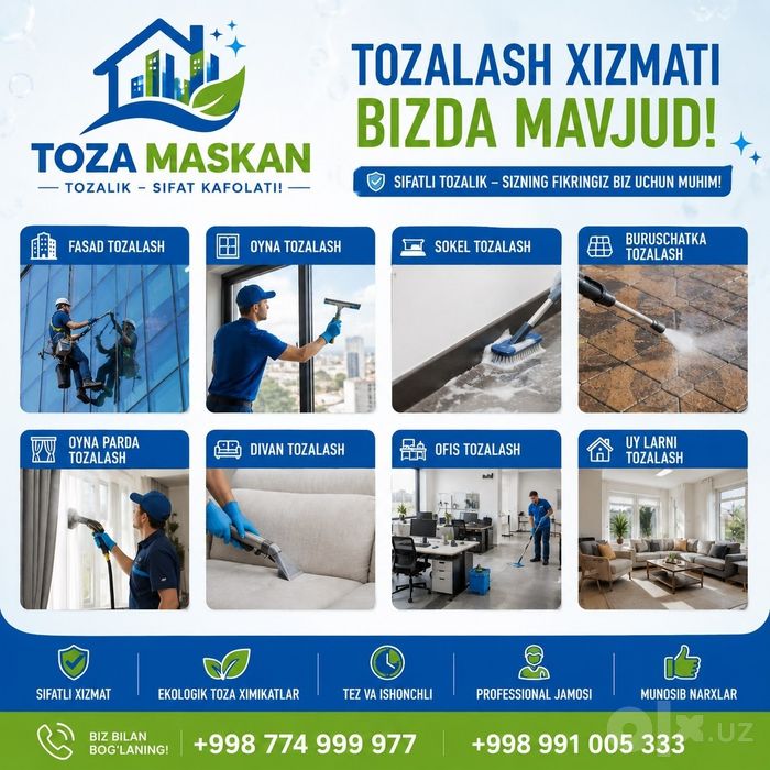 Profisanal tozalash hizmati Toza Maskan Cleaning