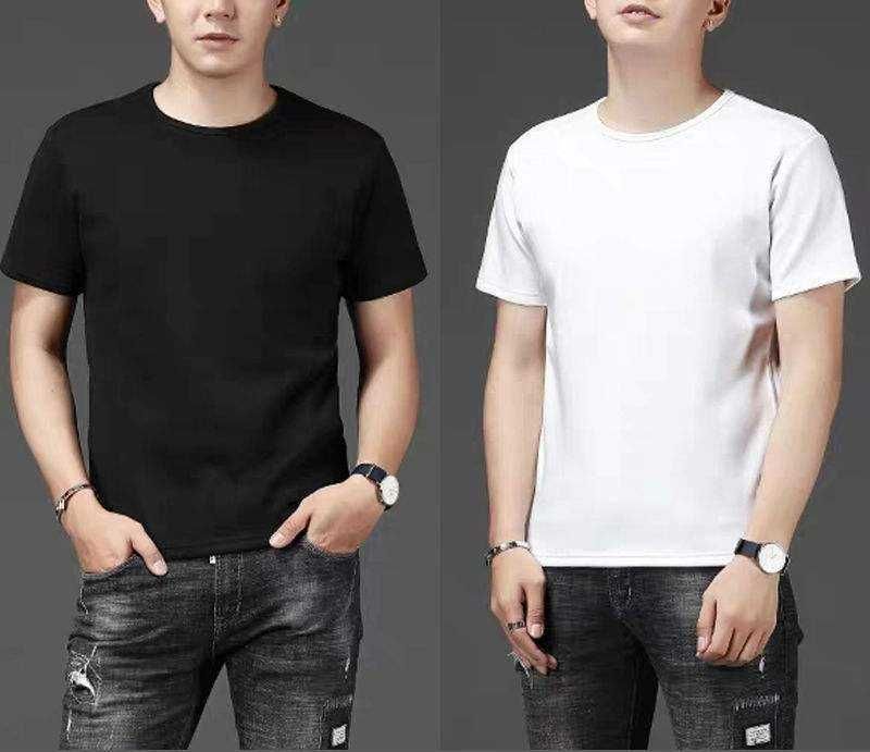 Футболка Мужская Черная/Белая 5 шт.