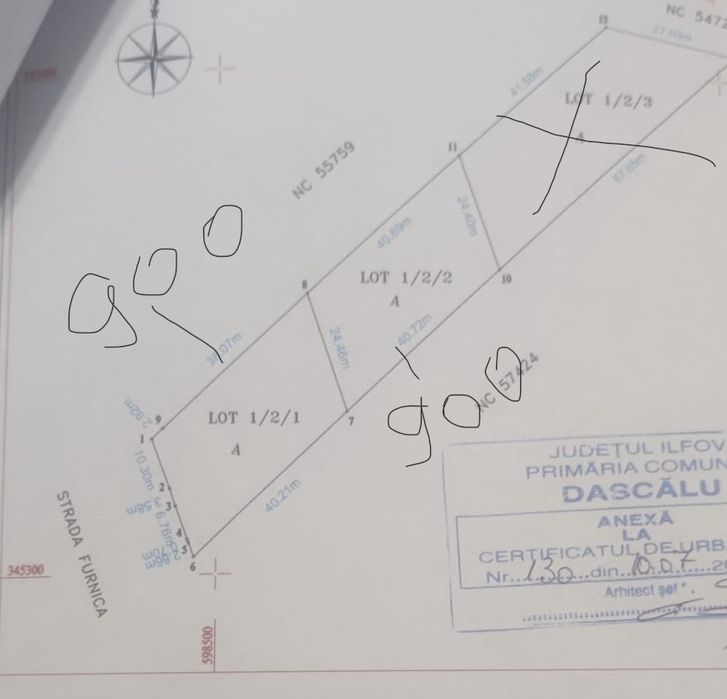 De vânzare teren – Comuna Dascălu, jud. Ilf