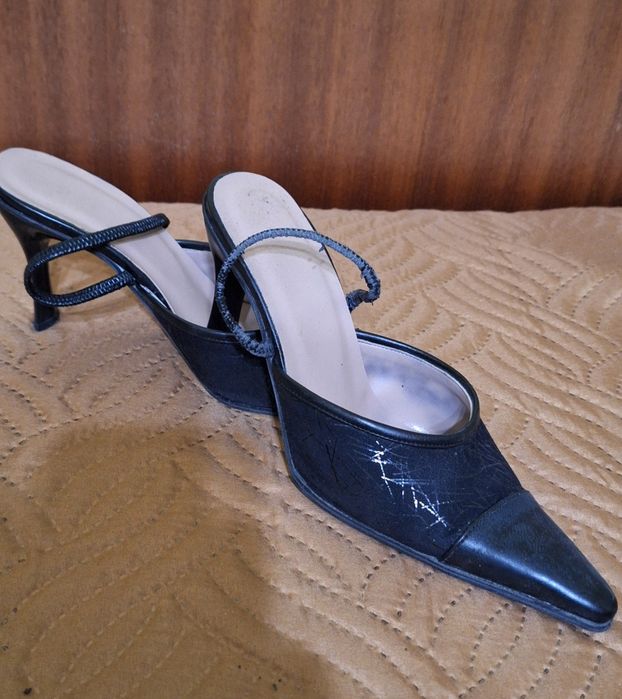 Дамски сандали/чехли с ток