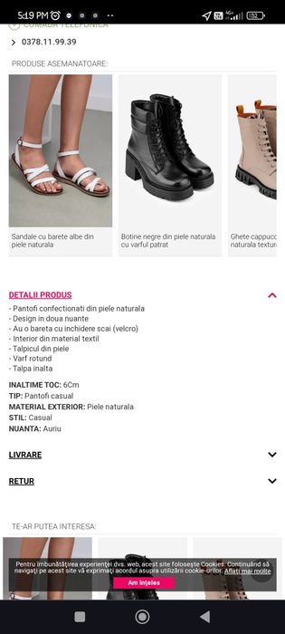 Pantofi Dasha cu bareta