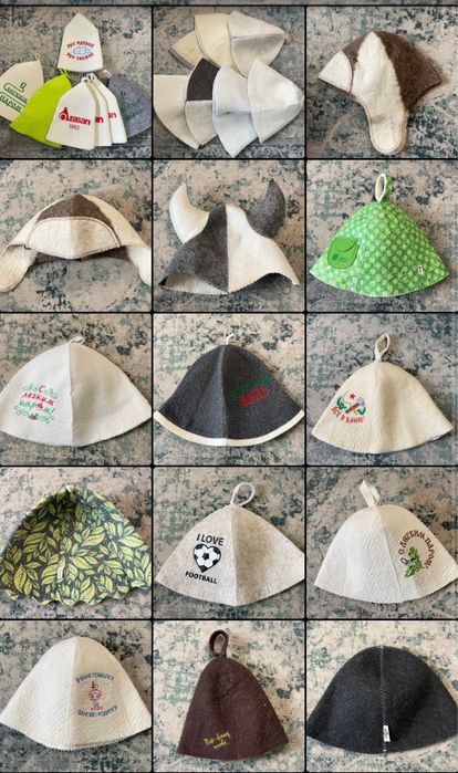 Банные шапки войлочные