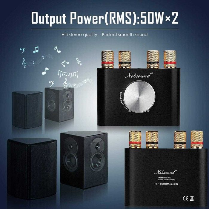 Nobsound Bluetooth 5.0 Digital Power Amplifier – HiFi стерео усилвател