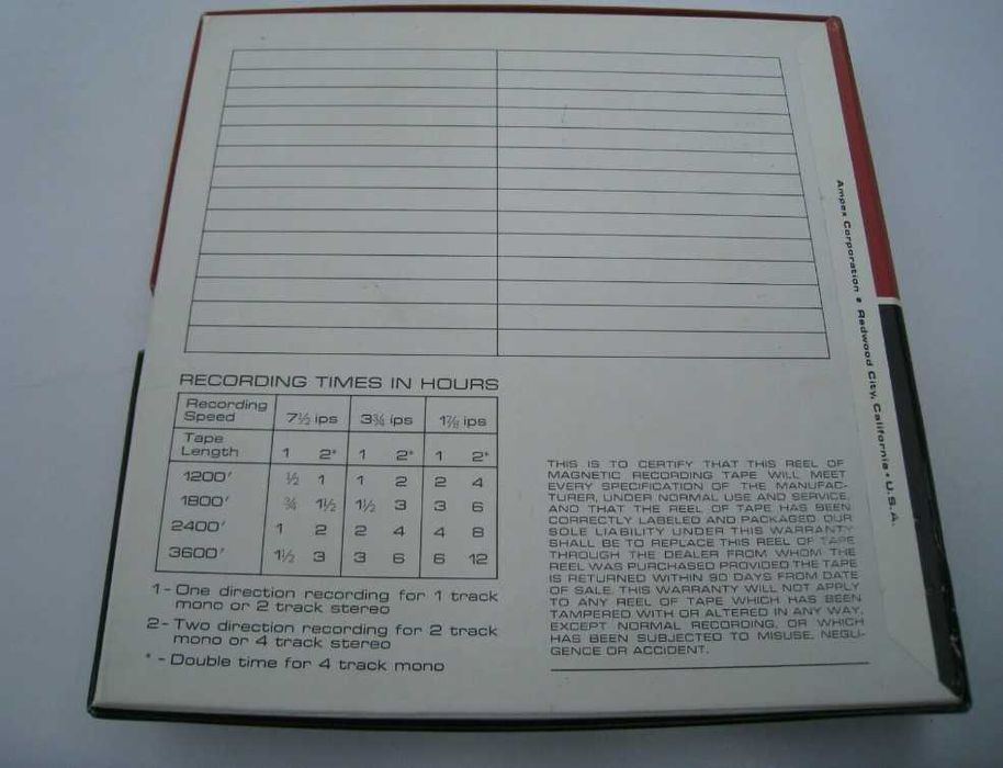 Профессиональная магнитная лента AMPEX 651 (750 м).Осталось мало!