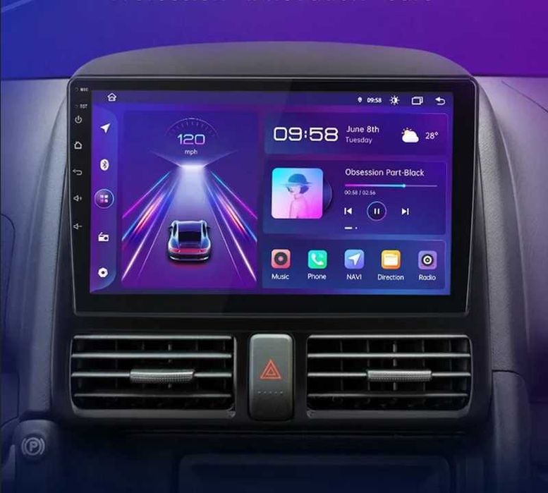 Honda CR-V_2 2001-2006 9” 2-DIN с Android 14, 4G/LTE, 6/128GB, CarPlay и AndroidAuto