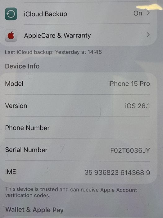 iPhone 15 Pro, 256 GB, White